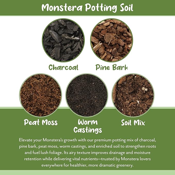 Soil Sunrise Monstera Houseplant Potting Soil Mix (12 Quarts) Custom Blend for Growing and Repotting