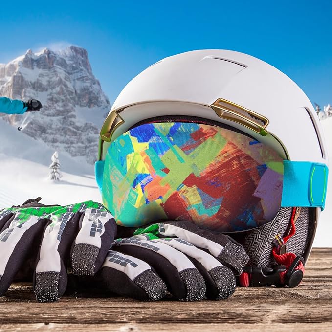 Civaner 4 Pieces Ski Snowboard Goggle Cover Sleeve Goggle Cover Microfiber Protective Lens Scratch Dust Protection for Travel