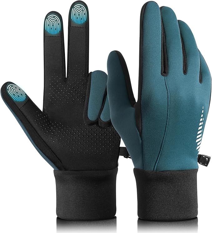 rivmount Winter Gloves Women Men, Cold Weather Touch Screen Liner Glove, Windproof 3-Layers, for Running, Cycling, Biking, Hiking, Driving