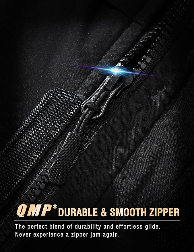 QMP Winter Jackets For Men with Hoode Ski Snow Snowboarding Waterproof Fleece Liner Coats Windproof Raincoat 6 Pockets