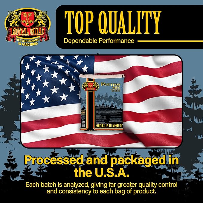 Royal Gold Potting and Propagation Mix, 1.5cu ft - Ideal for Containerized Plants/Gardens, Well-Draining, Peat-Free Formula - Encourages Healthy Root Development