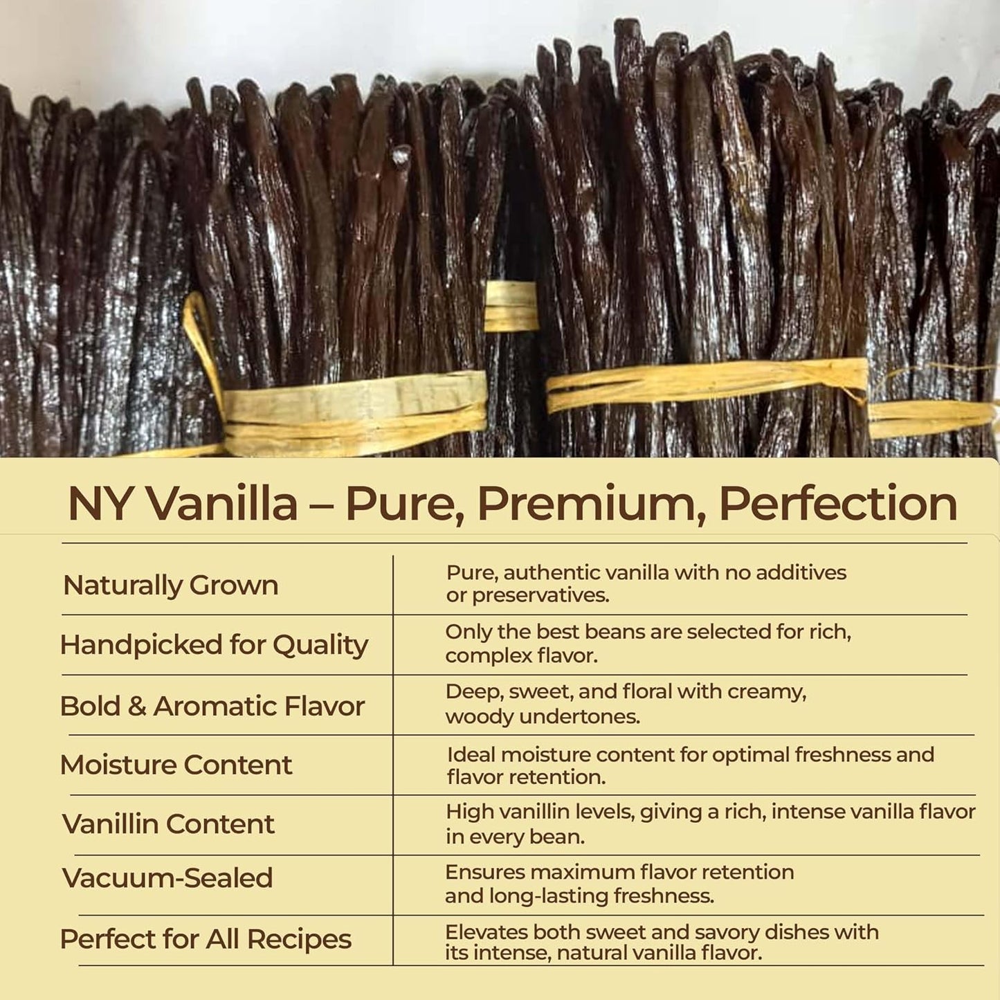 Bulk Vanilla Beans Grade A+, 2 Lb. Whole Vanilla Beans for Making VanillaExtract, Non GMO. Perfect For Icecream, Baking and Desserts. by Akshit