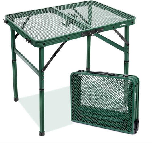 Small Folding Table, Easy for Storage, Compact and Portable Picnic Table for Grill, Outdoor Camping, Garden, Patio, Dining, BBQ, Party, Market, 2Ft (Small, Green)