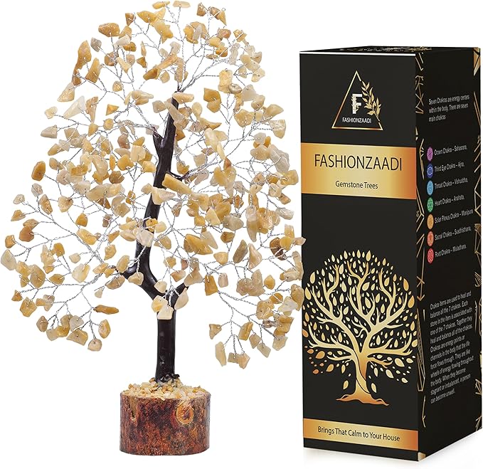 Chakra Tree, Yellow Aventurine Crystal, Feng Shui Decor, Good Energy Stones, Crystals and Stones, Tree of Life Chakra, Home Decor Kitchen, Spiritual Gift