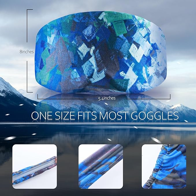 Civaner 4 Pieces Ski Snowboard Goggle Cover Sleeve Goggle Cover Microfiber Protective Lens Scratch Dust Protection for Travel