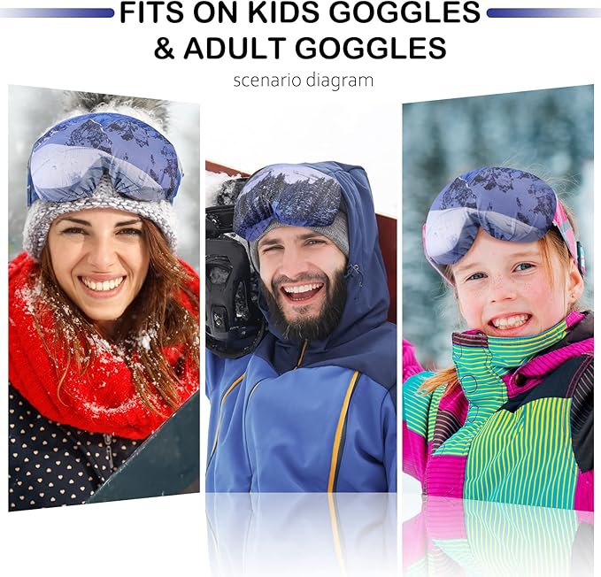 Civaner 4 Pieces Ski Snowboard Goggle Cover Sleeve Goggle Cover Microfiber Protective Lens Scratch Dust Protection for Travel