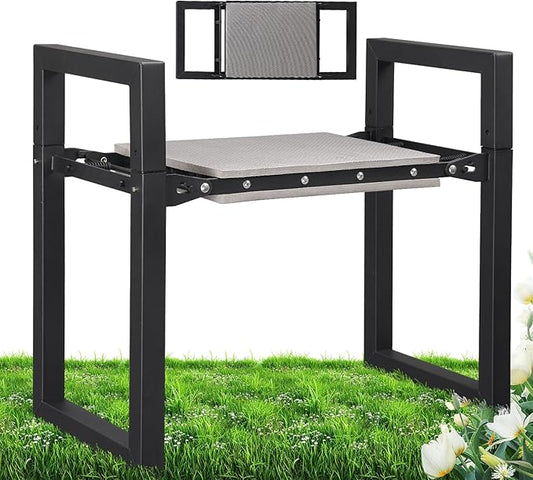 Garden Kneeler and Seat, 12.7" Wide Folding Heavy Duty Gardening Bench with Handles for Kneeling and Seat, Multifunctional Kneeler Stool for Women Seniors,Relieve Knee Back Pain,Gardening Tools Gifts