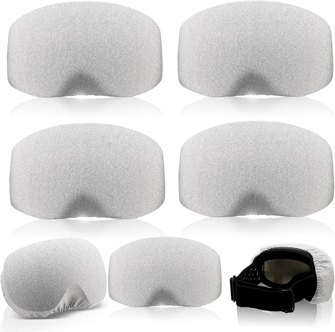 Civaner 4 Pieces Ski Snowboard Goggle Cover Sleeve Goggle Cover Microfiber Protective Lens Scratch Dust Protection for Travel