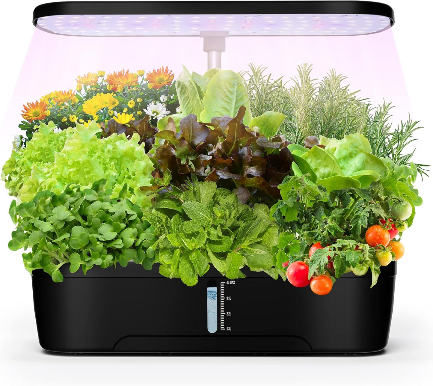 Indoor Garden Hydroponics Growing System 12 Pods, Indoor Herb Garden with LED Grow Light, Adjustable Height Up to 12inch, Hydroponics for Family