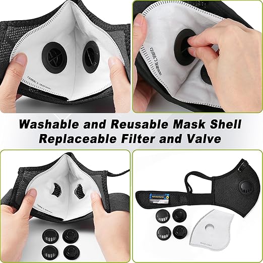 BASE CAMP M Cross Dust Mask Bundle M Plus Dust Mask Total 12 Activated Carbon Filters
