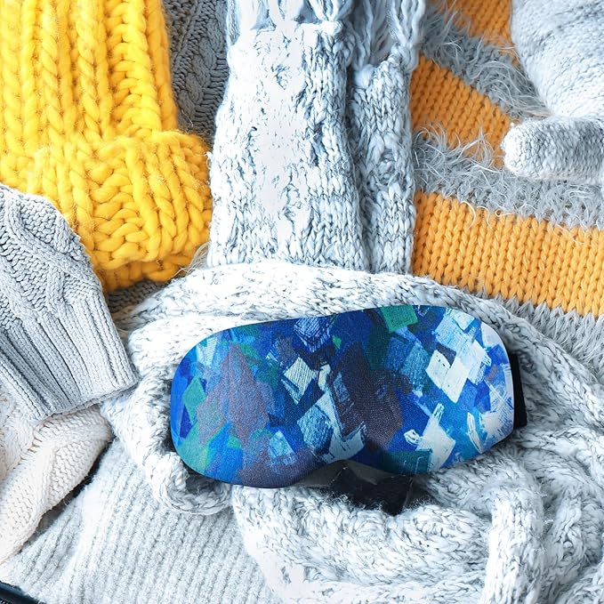 Civaner 4 Pieces Ski Snowboard Goggle Cover Sleeve Goggle Cover Microfiber Protective Lens Scratch Dust Protection for Travel