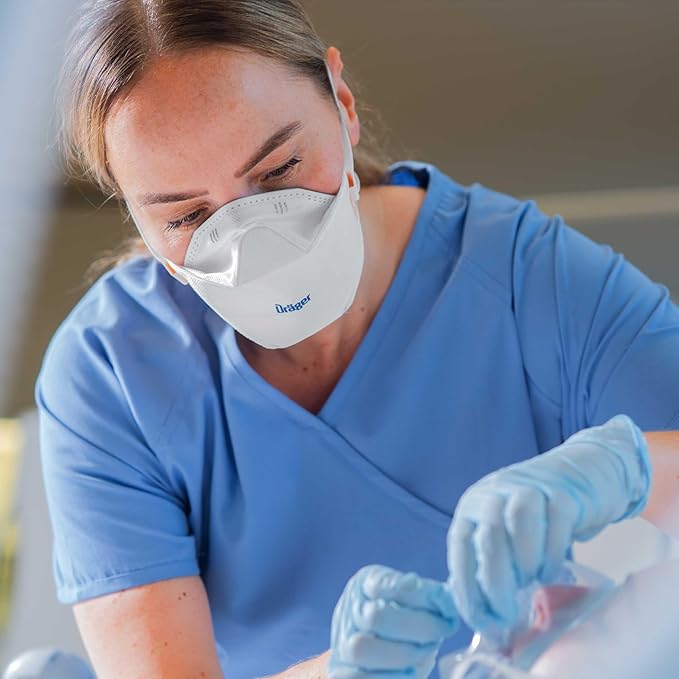 Dräger X-plore 1950 N95 respirator mask, size M/L | NIOSH-approved respirator mask for construction, DIY, home improvement