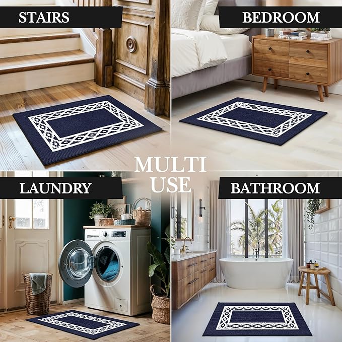 Premium Quality Polypropylene Indoor Door Mat - Beautiful Design with Non-Slip Backing, Washable & Low Profile Doormat - Ideal for Entryway Doors, Foyer, and Mudroom (32" x 48")