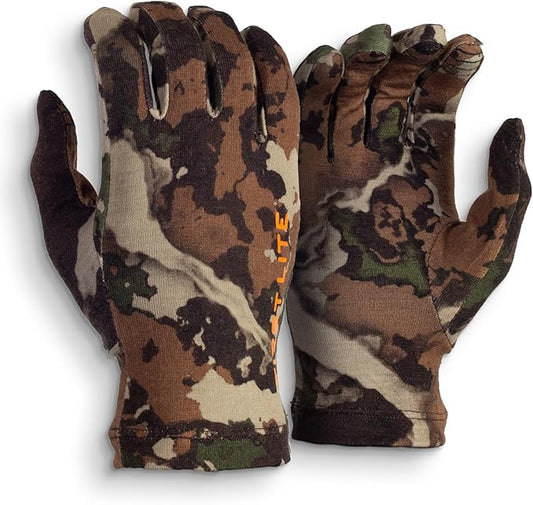 First Lite Aerowool Touch Liner Merino Wool Glove - Lightweight, Touchscreen Compatible Camo Hunting Gloves