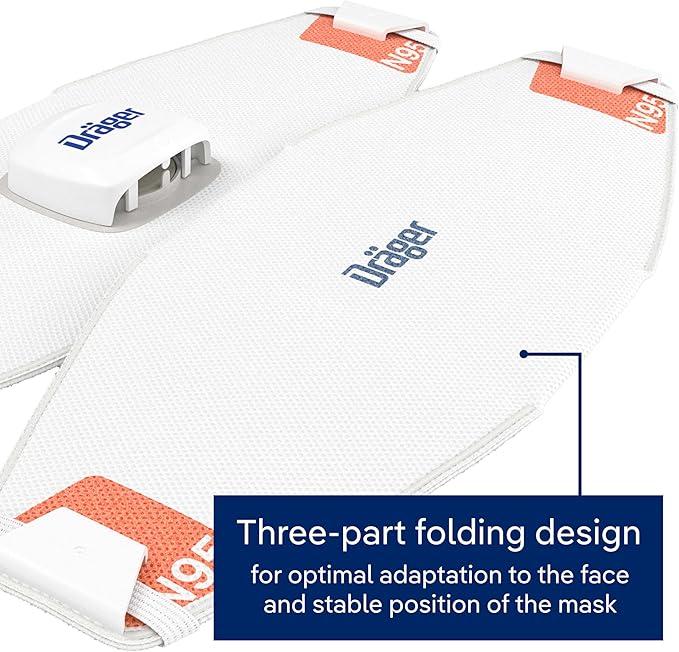 Dräger X-plore 1950 N95 respirator mask, size M/L | NIOSH-approved respirator mask for construction, DIY, home improvement