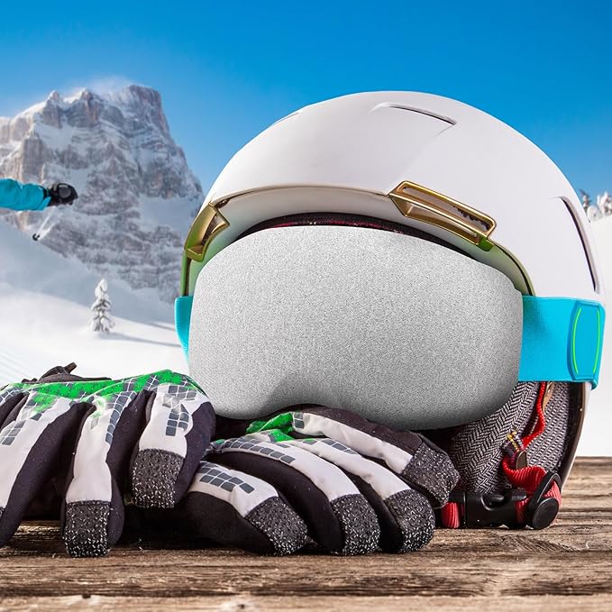 Civaner 4 Pieces Ski Snowboard Goggle Cover Sleeve Goggle Cover Microfiber Protective Lens Scratch Dust Protection for Travel