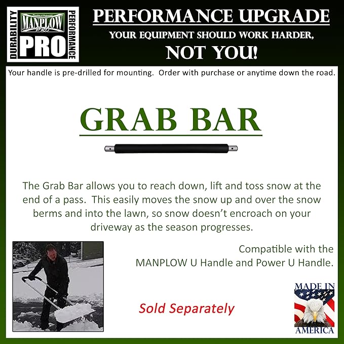 MANPLOW PRO Snow Pushers (PRO with Power U Handle Upgrade, 42")
