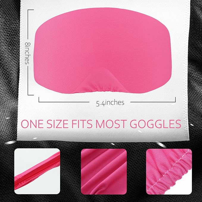 Civaner 4 Pieces Ski Snowboard Goggle Cover Sleeve Goggle Cover Microfiber Protective Lens Scratch Dust Protection for Travel