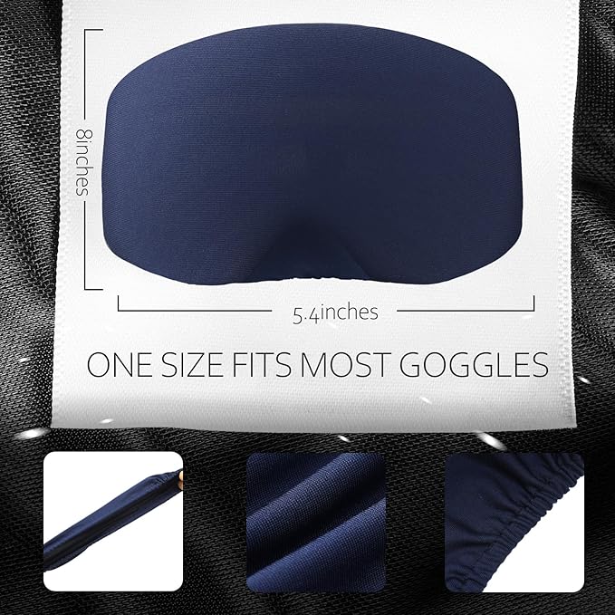 Civaner 4 Pieces Ski Snowboard Goggle Cover Sleeve Goggle Cover Microfiber Protective Lens Scratch Dust Protection for Travel