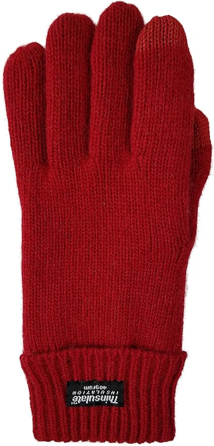 BRUCERIVER Ladie's Wool Knit Gloves with Thinsulate Lining