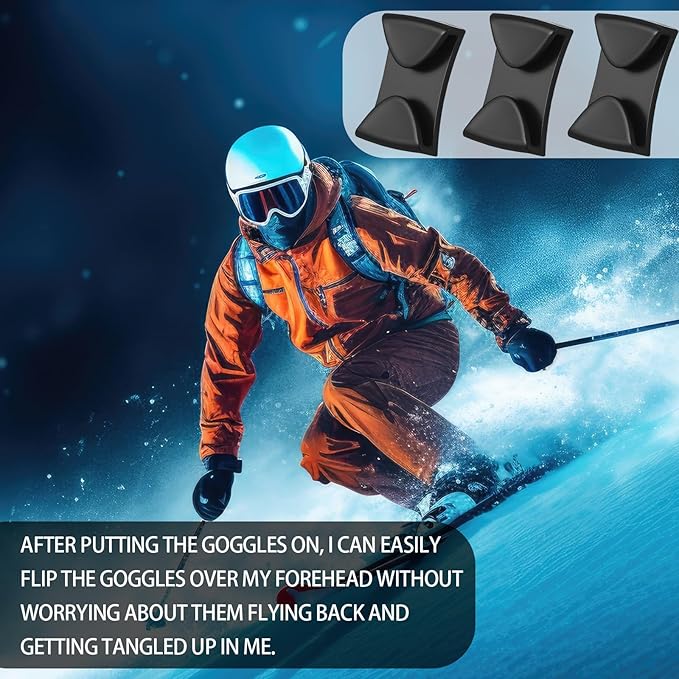 6 Pcs Goggle Clip Winter Sports Ski Helmet Goggle Clip Anti Slip Replacement for Winter Snowboard