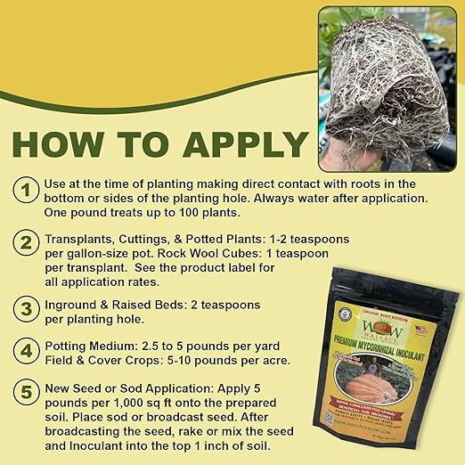 Wallace Organic Wonder Mycorrhizal Inoculant (10 lbs) - Mycorrhizal Fungi - Super Concentrated - Fresh Mycorrhizae for Plants, Garden Soil, & Potting Soil - Organic Root Stimulator for Plant Growth