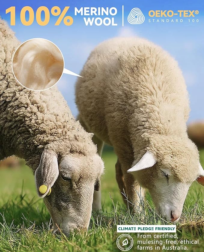 Merino Protect 100% Merino Wool Gloves For Kids Men Women Touch screen Thermal Glove Liners Ski Cold Weather