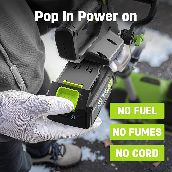 STEELITE Cordless Snow Shovel 12 Inch, 21V Battery Snow Shovel, 20-Feet Snow Throwing Distance, Plows 300lbs/Min Electric Snow Blower with Directional Plate, 4.0Ah Battery & Quick Charger Included