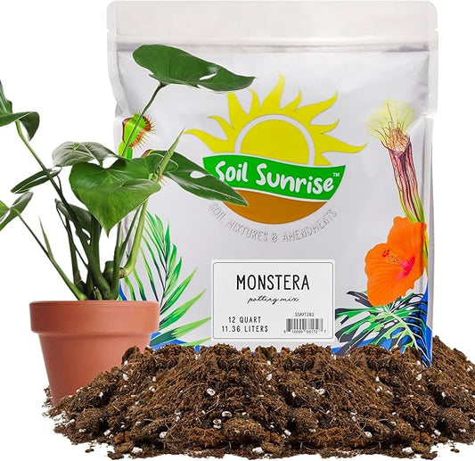 Soil Sunrise Monstera Houseplant Potting Soil Mix (12 Quarts) Custom Blend for Growing and Repotting