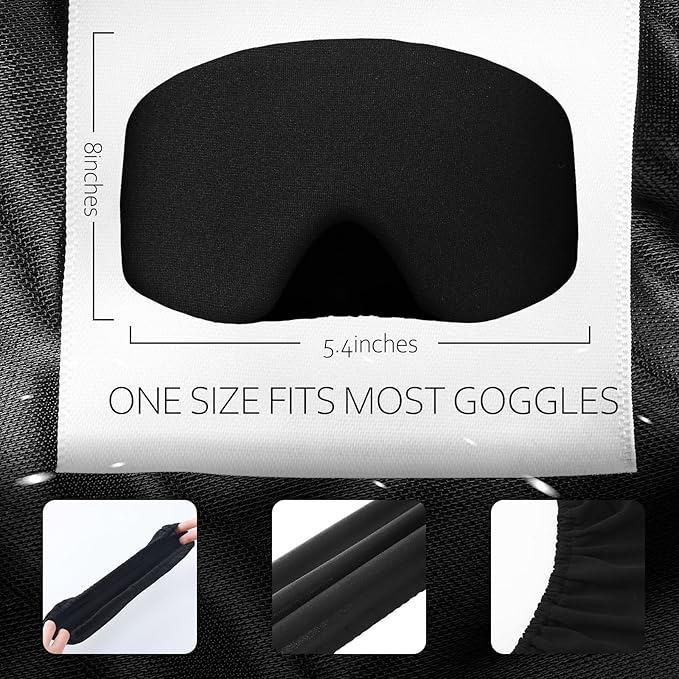 Civaner 4 Pieces Ski Snowboard Goggle Cover Sleeve Goggle Cover Microfiber Protective Lens Scratch Dust Protection for Travel