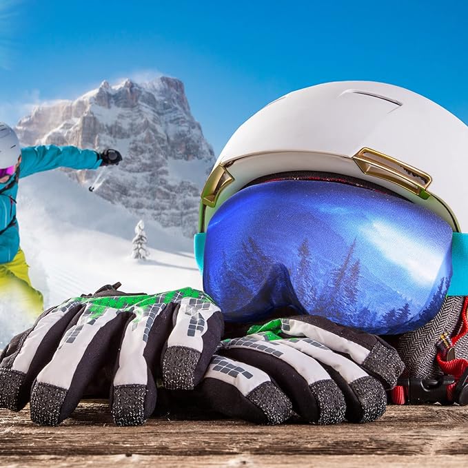 Civaner 4 Pieces Ski Snowboard Goggle Cover Sleeve Goggle Cover Microfiber Protective Lens Scratch Dust Protection for Travel