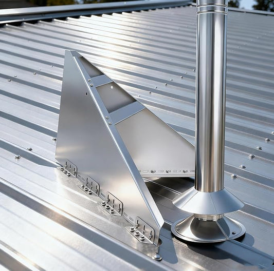 Snow Splitter for Chimneys. Lifetime Protection for 8-14" Wood Stove Chimneys.for Protection Stack Pipes and Chimneys