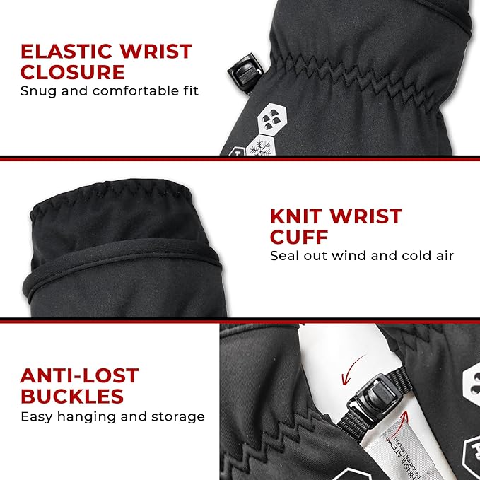 HANDLANDY Winter Gloves for Men & Women, Insulated Waterproof for Cold Weather, Thermal Glove for Cycling, Ski, Riding, Driving, Biking, Running