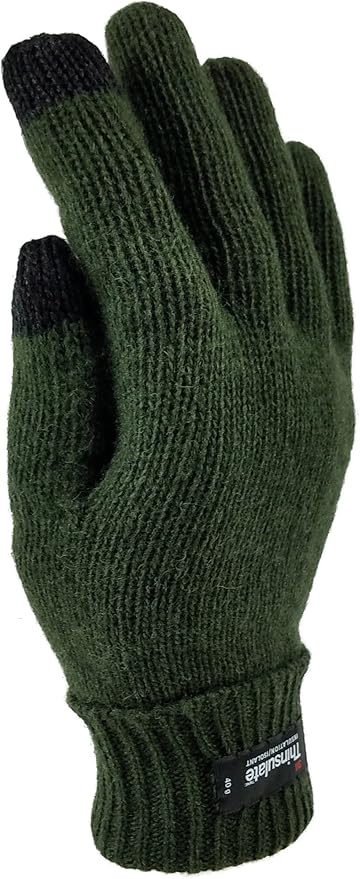 BRUCERIVER Ladie's Wool Knit Gloves with Thinsulate Lining