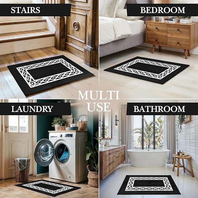 Premium Quality Polypropylene Indoor Door Mat - Beautiful Design with Non-Slip Backing, Washable & Low Profile Doormat - Ideal for Entryway Doors, Foyer, and Mudroom (32" x 48")