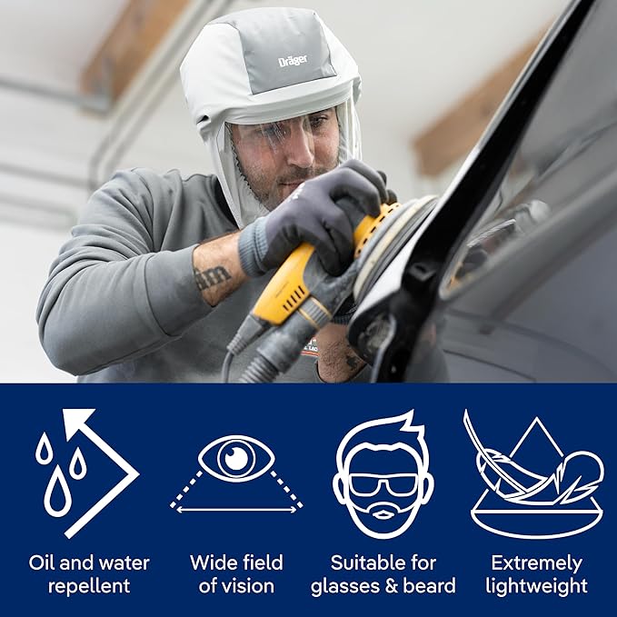 Dräger Premium Hood for X-plore 8500, Short Hood | Reusable Safety Hood for Powered Air-Purifying Respirator (PAPR)