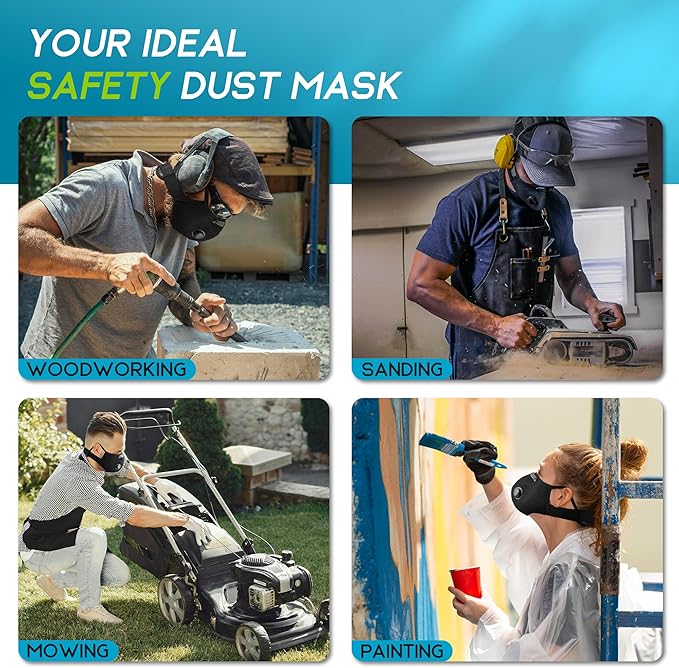 BASE CAMP Prolonged Comfort M Plus Dust Mask Bundle M PRO Dust Mask Total 12 Filter