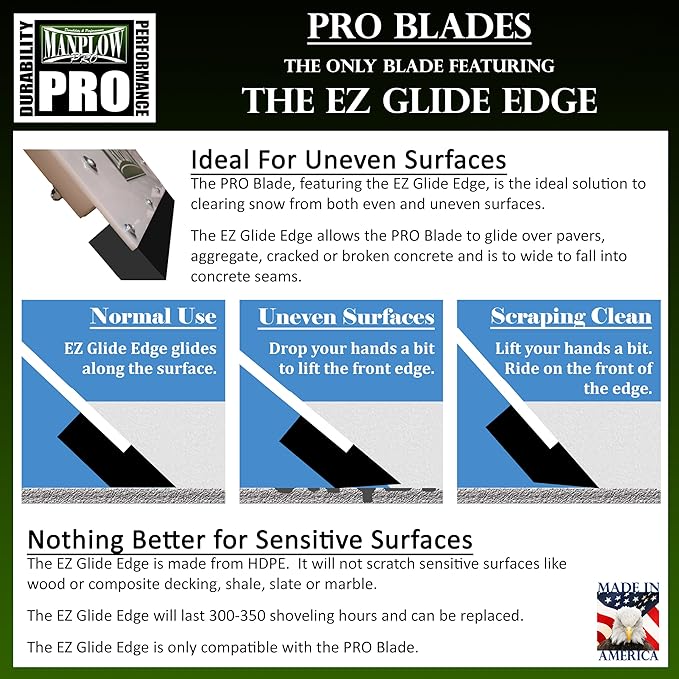 MANPLOW PRO Snow Shovels (Mantis Handle, 42")