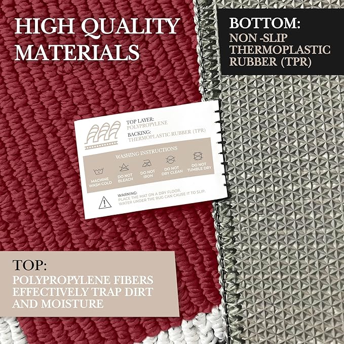 Premium Quality Polypropylene Indoor Door Mat - Beautiful Design with Non-Slip Backing, Washable & Low Profile Doormat - Ideal for Entryway Doors, Foyer, and Mudroom (24" x 36")