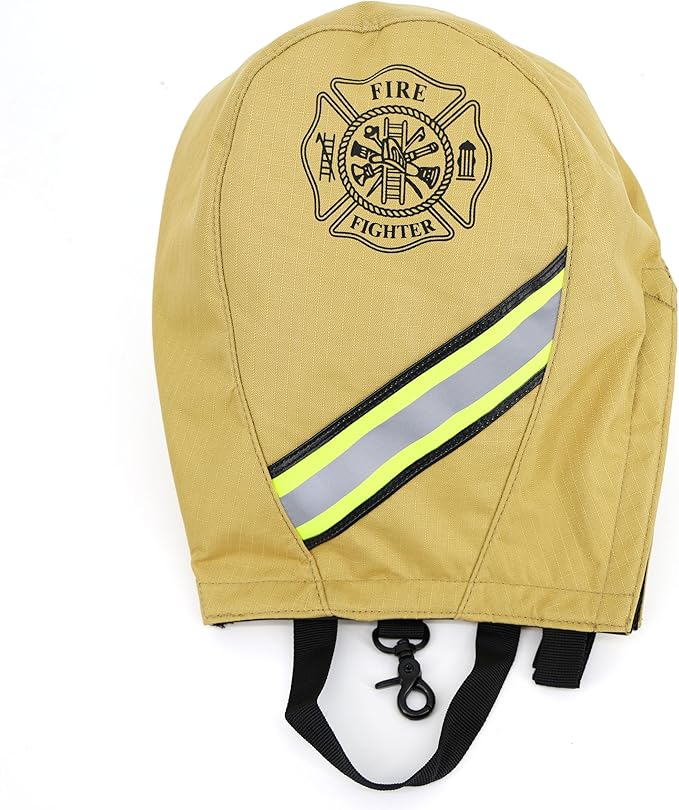 Lightning X Dual Compartment Fireman's SCBA Air Pak Respirator Firefighter Mask Face Piece Bag for First Responder | Turnout Tan