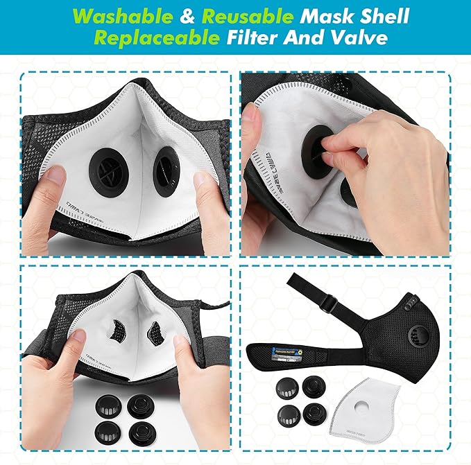 BASE CAMP Prolonged Comfort M Plus Dust Mask Bundle M PRO Dust Mask Total 12 Filter