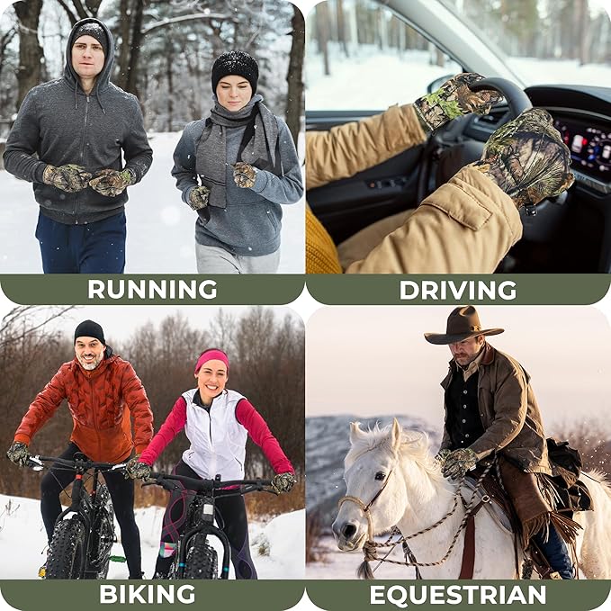 HANDLANDY Winter Gloves for Men & Women, Insulated Waterproof for Cold Weather, Thermal Glove for Cycling, Ski, Riding, Driving, Biking, Running