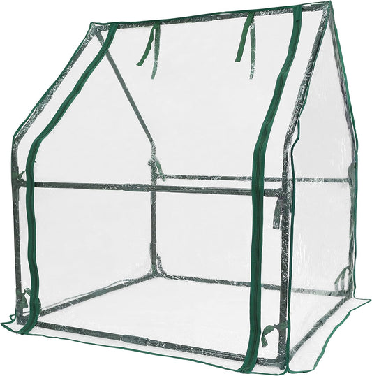 Gardzen Mini Greenhouse Heavy Duty Portable Green House, Clear Tent Small Greenhouse for Indoor Outdoor Plants 36.2”(L) x36.2”(W) x42.5”(H)