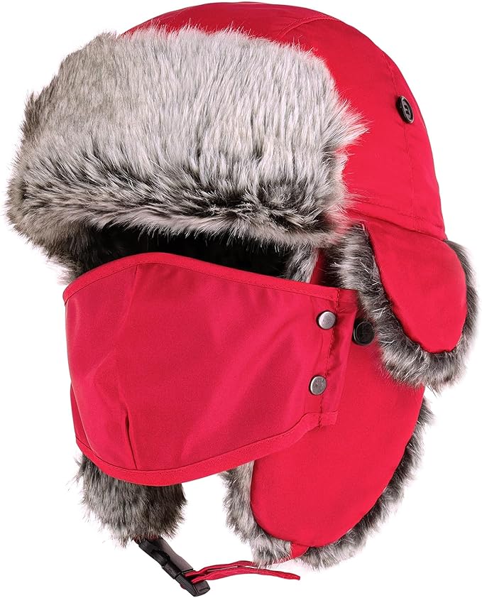 CHOK.LIDS Waterproof Winter Trappers Unisex Premium Strength Ushanka Ear Flap Chin Strap Cold Weather Outdoor