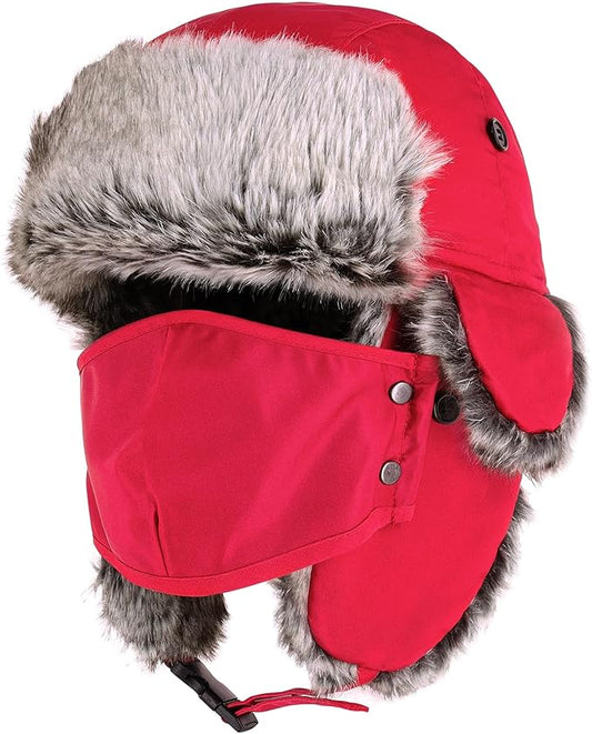 CHOK.LIDS Waterproof Winter Trappers Unisex Premium Strength Ushanka Ear Flap Chin Strap Cold Weather Outdoor