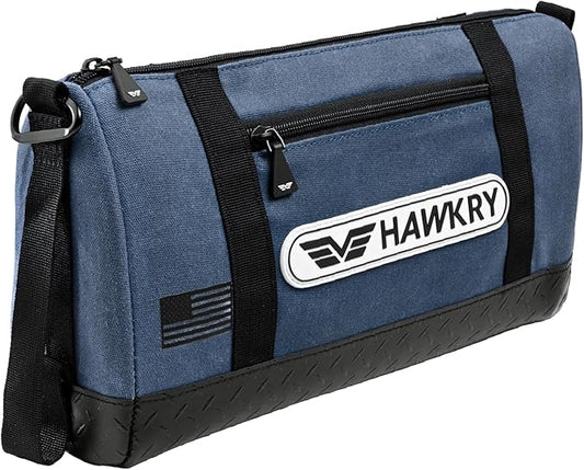 HAWKRY Heavy Duty Canvas Tool Bag Set of 2 – Waterproof Canvas Zipper Pouch, Garden Tool Bag, Construction Bags Heavy Duty, Small Zipper Pouch, Motorcycle Tool, Multipurpose Fishing Bag