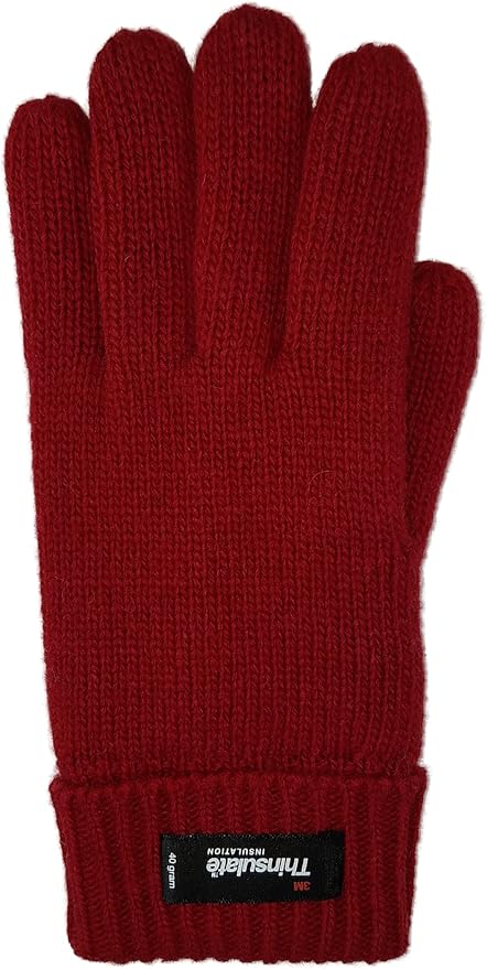 BRUCERIVER Ladie's Wool Knit Gloves with Thinsulate Lining