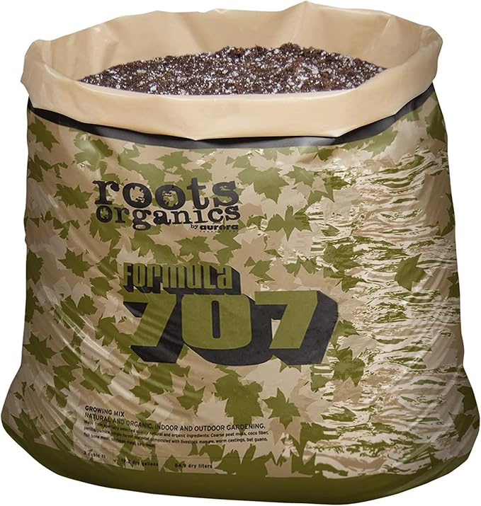 Roots Organic Formula 3 Cubic Feet 707 Growing Mix Peat, Compost, Coco Lawn Garden Large Container Water Retention Potting Soil in 30 Gallon Grow Bag