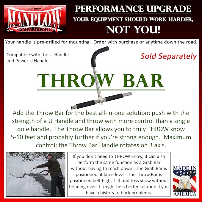 MANPLOW RevolutionX Snow Pushers and Shovels (U-Handle, 24")