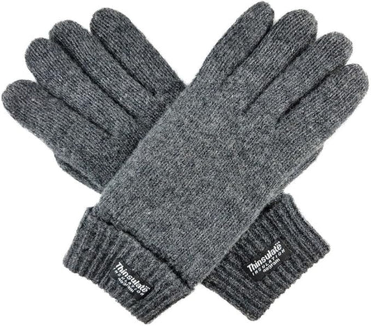 BRUCERIVER Ladie's Wool Knit Gloves with Thinsulate Lining